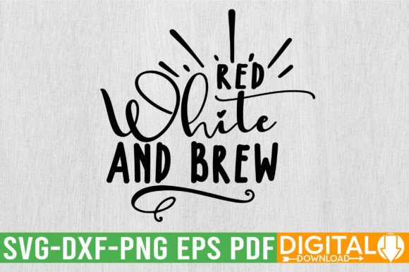 Download Red White and Brew SVG Design - Premium Resources